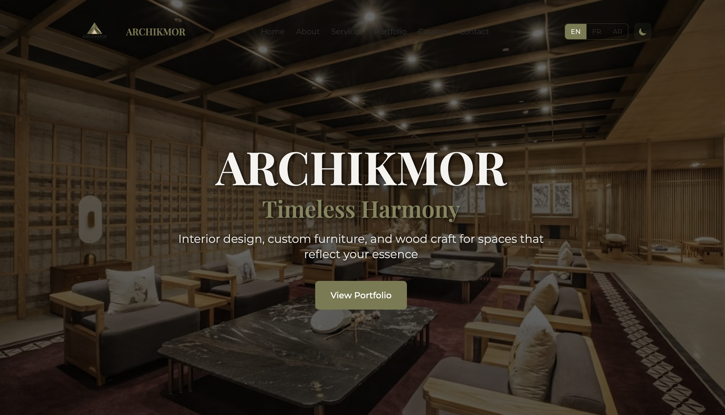 لقطة شاشة لموقع ARCHIKMOR